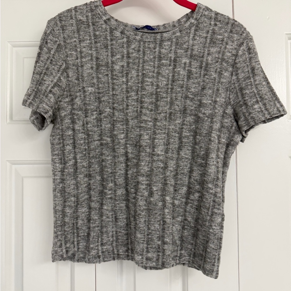 Zara Heather Gray Knit Top